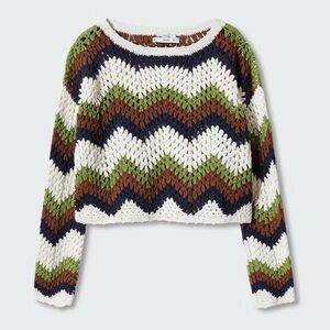 Mango Crochet Cotton Sweater - New With Tags
